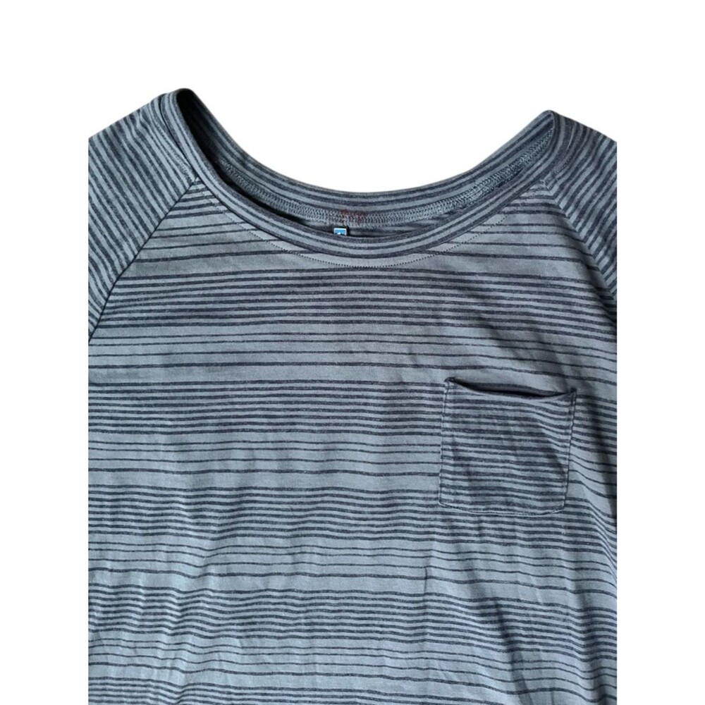KÜHL Fitted Gray & Blue Long Sleeve Athletic Stretch Cotton Shirt Size Large